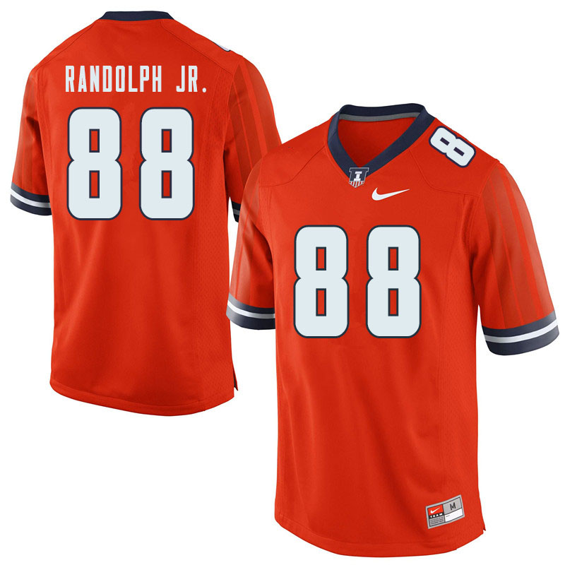 Men #88 Keith Randolph Jr. Illinois Fighting Illini College Football Jerseys Sale-Orange